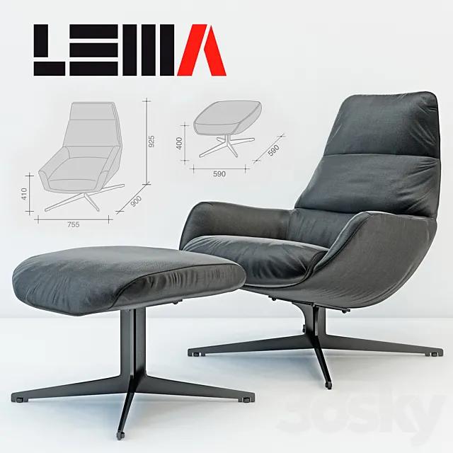 Lema Lady Jane armchair 3ds Max