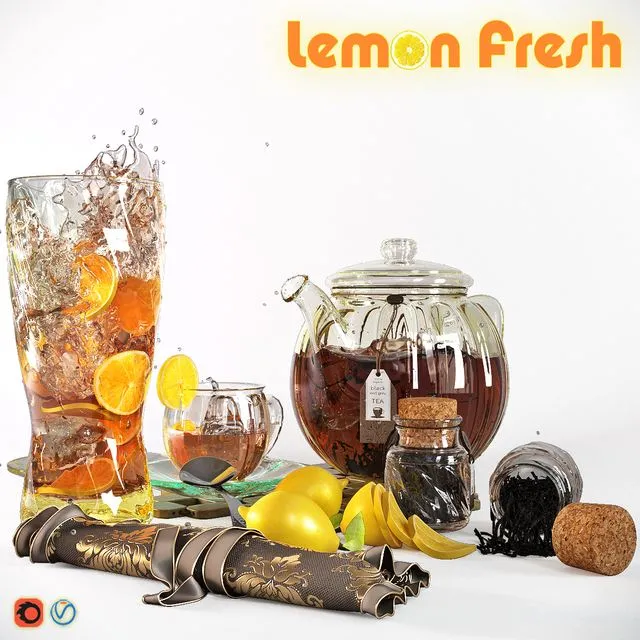 Lemon fresh tea with lemon 3dsMax Model