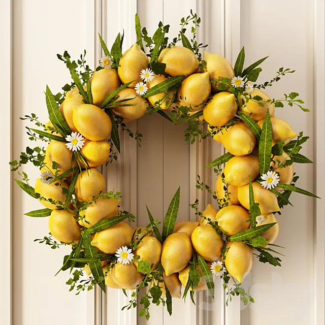 Lemon wreath 3ds Max