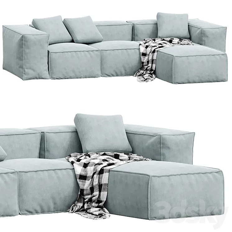 Lennon 3 seater modular sofa by Westwing collection 3DS Max