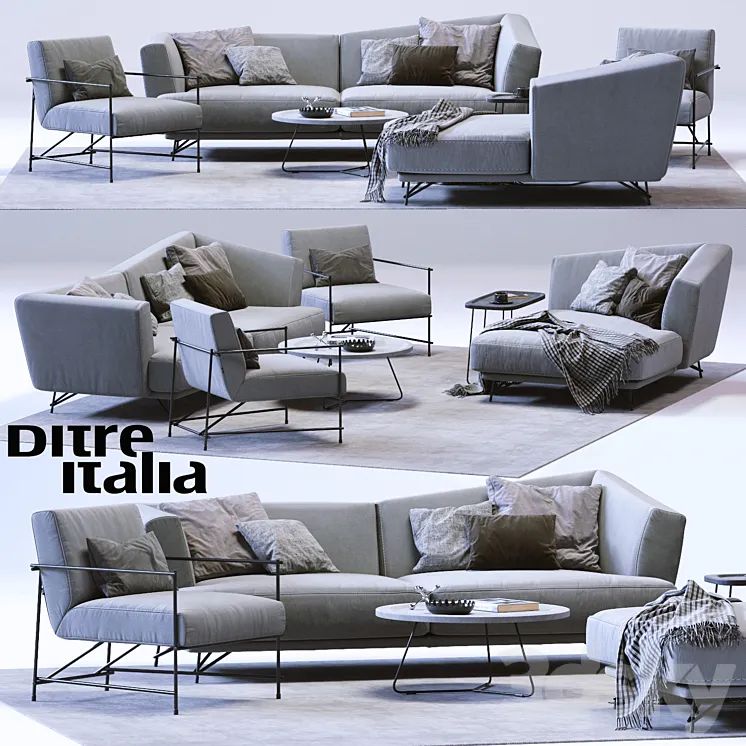 LENNOX Sofa and KYO Armchair 3DS Max