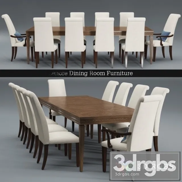 Lenore Dining Table and Chair 3dsmax Download