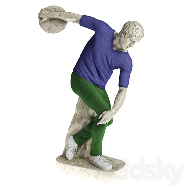 Leo Caillard Discobolus cloth 3ds Max