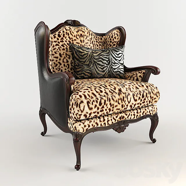 Leopard leather chair 3DSMax File