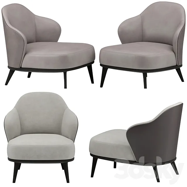 Leslie armchair minotti 3ds Max
