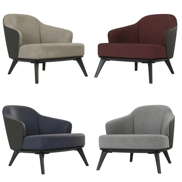 Leslie Armchair Minotti 3dsMax Model