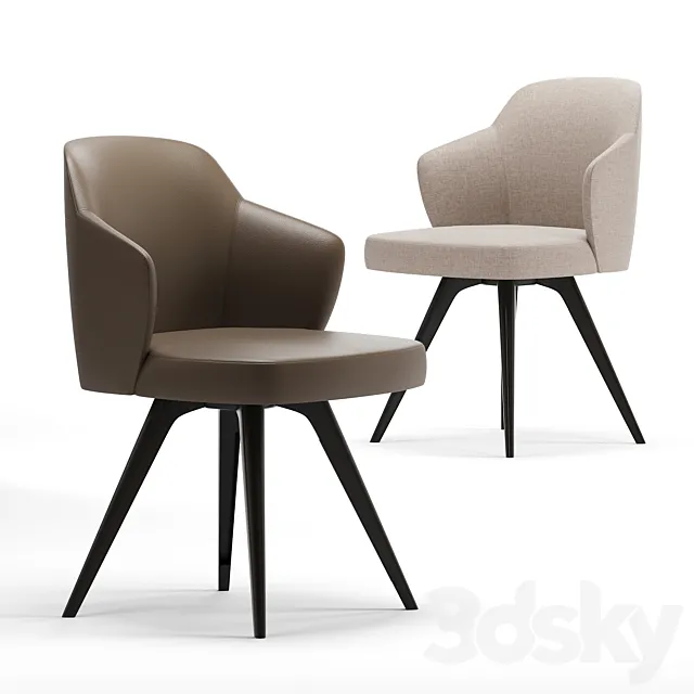 Leslie Dining chair minotti 3DS Max Model