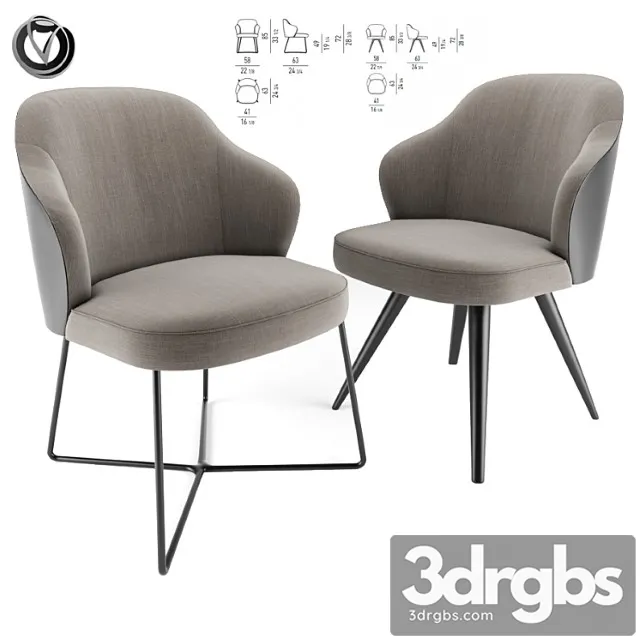 Leslie Dining Chairs Pair 3dsmax Download