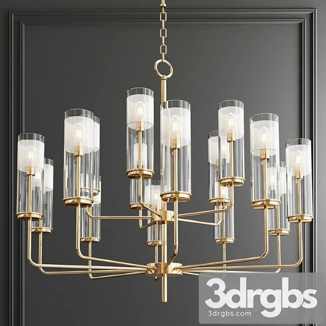 Lessman 15 light shaded tiered chandelier