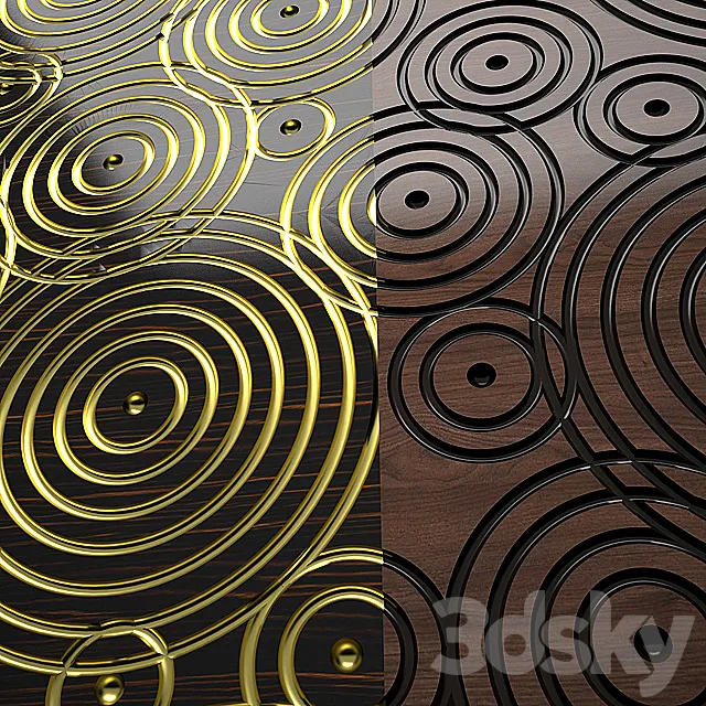 Leto Circle 0017 3D Panel 3ds Max