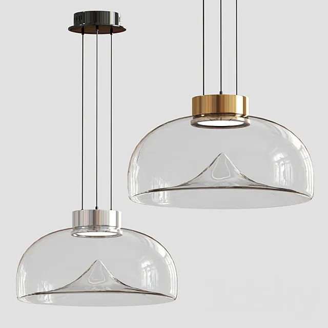 LEUCOS LED blown glass pendant lamp 3ds Max