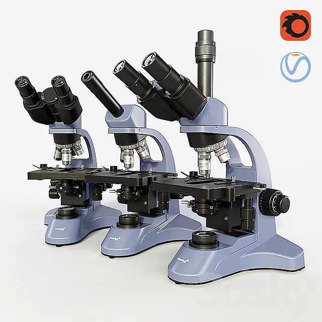 Levenhuk Microscopes 3DS Max Model