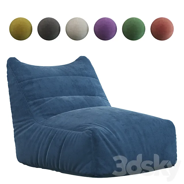 Levi bean bag chair 3ds Max