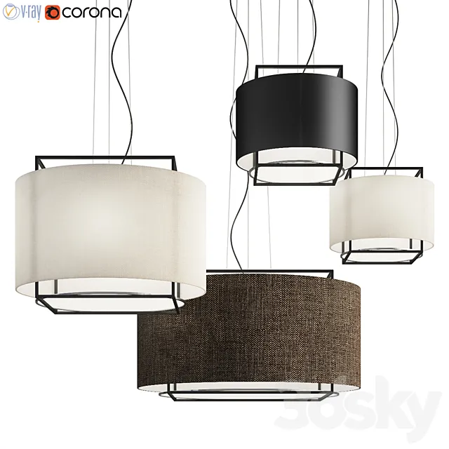 Lewit Hanging Pendant Metalarte 3ds Max