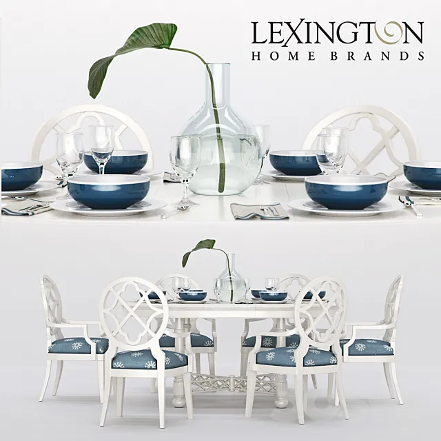 Lexingon KNAPTON HILL ROUND DINING TABLE. MILL CREEK ARM CHAIR 3DSMax File