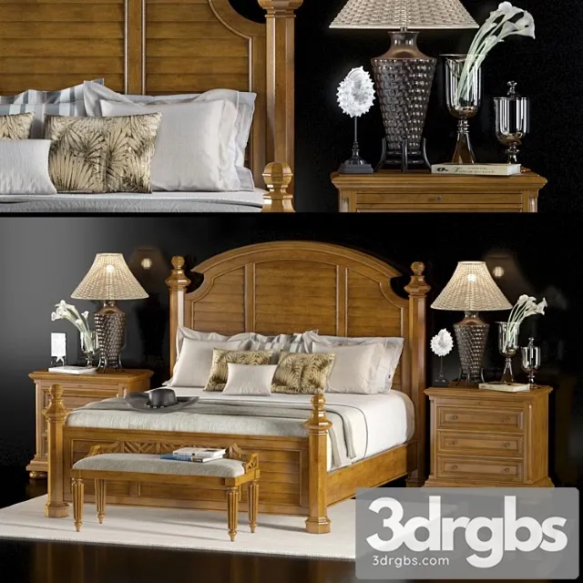 Lexington home brands charlestown bed (king size) 2 3dsmax Download