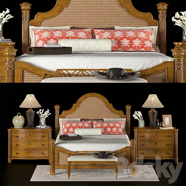 LEXINGTON HOME BRANDS ISLAND ESTATE BY TOMMY BAHAMA HOME ROUND HILL BED 3DS Max Model