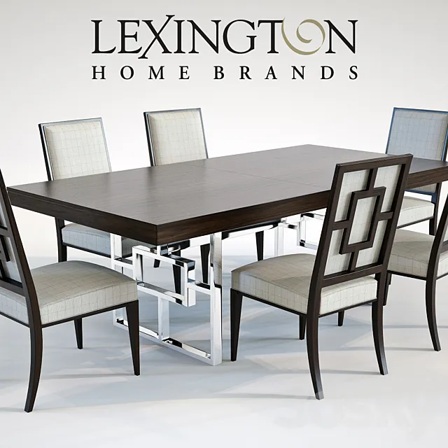 Lexington MONROE DINING TABLE & LEIGH SIDE CHAIR 3DS Max Model