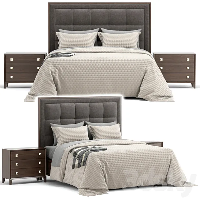 Lexington st Tropez Upholstered Panel Bed 3ds Max
