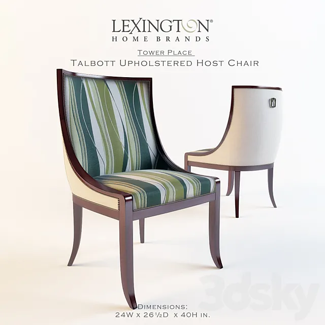 Lexington Talbott Upholstered Host Chair 3DS Max Model