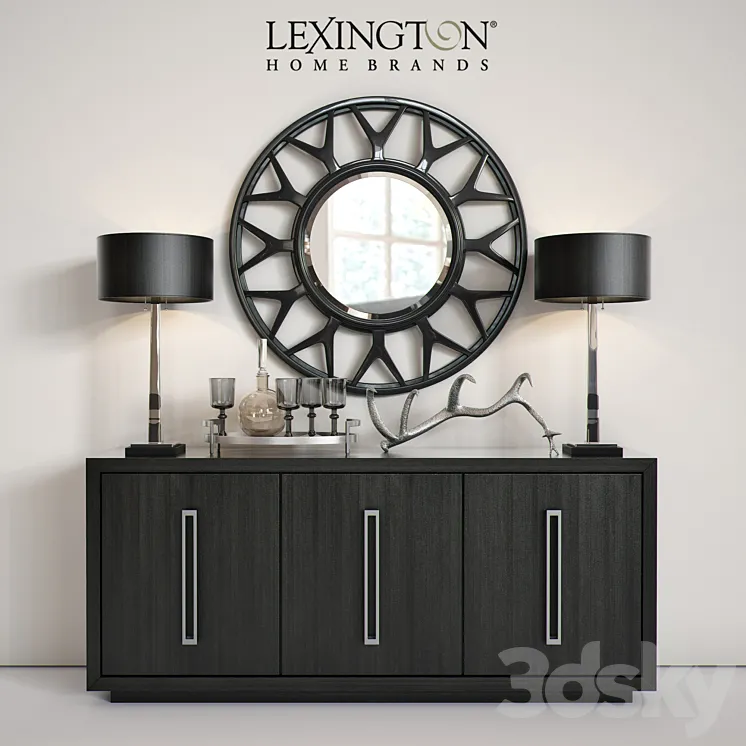 Lexington Targa Buffet & Esprit Round Mirror 3DS Max