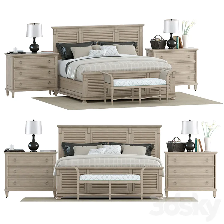 LEXINGTON_HOME_BRAND_MONTEREY_SANDS_CYPRESS_POINT_BED 3DS Max