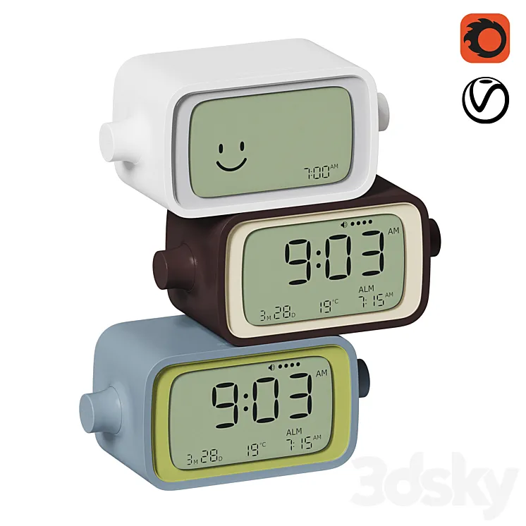 Lexon Dreamtime Alarm Clock 3DS Max