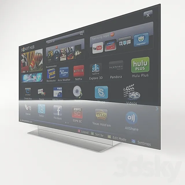 LG 55 OMLED TV 3DS Max Model