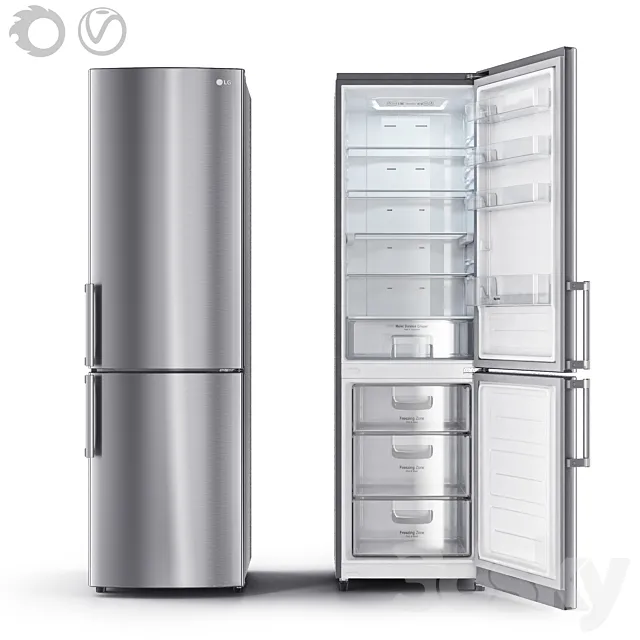 LG GA-B489 fridge 3ds Max