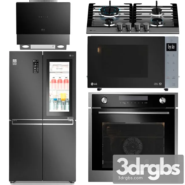 LG Kitchen Appliance Set 3 3dsmax Download