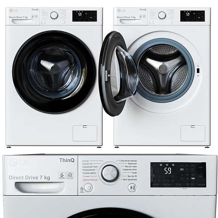 LG Washer F2V3HS6W 3DS Max