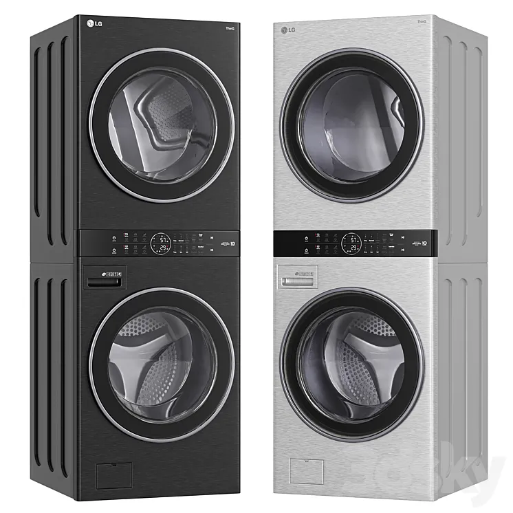 LG WashTower – Washer Dryer – WWT-1710B 3DS Max