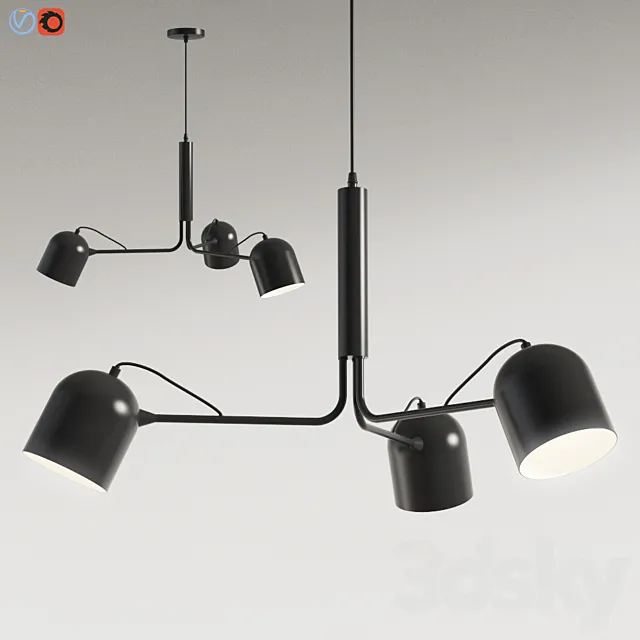 Liang Pendant lamp metal black 3DS Max Model