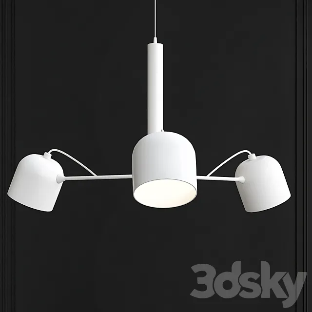 Liang pendant lamp metal white 3ds Max