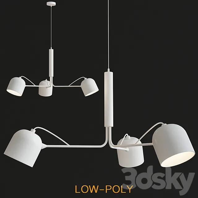 Liang pendant lamp metal white 3ds Max