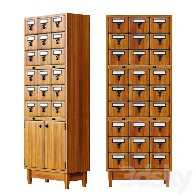 library cabinet 3ds Max