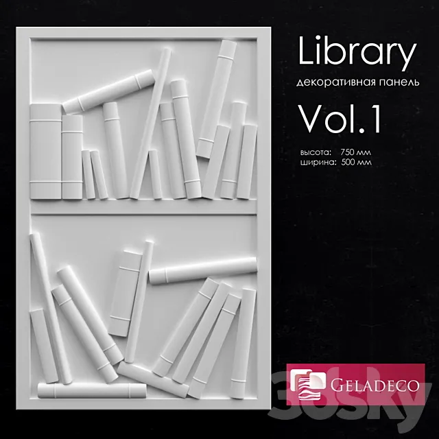 Library vol.1 decorative panel 3DS Max Model