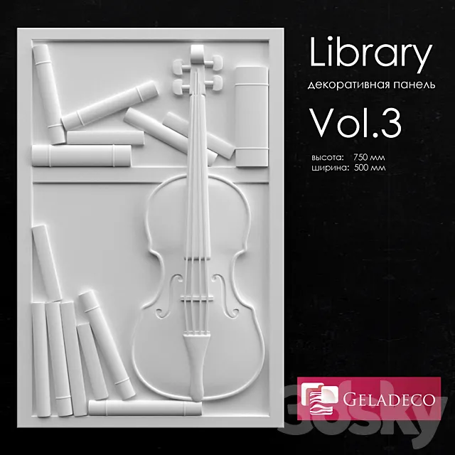 Library vol.3 decorative panel 3DS Max Model