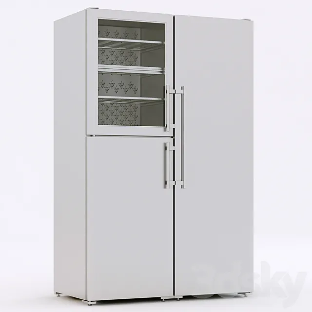 Liebherr Refrigerator Side By Side Sbes 7165 3ds Max