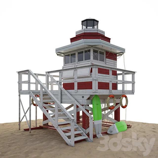 Lifeguard Station 3ds Max