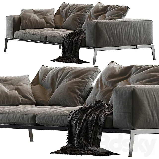 Lifesteel Flexform Sofa Fabric 3DS Max Model