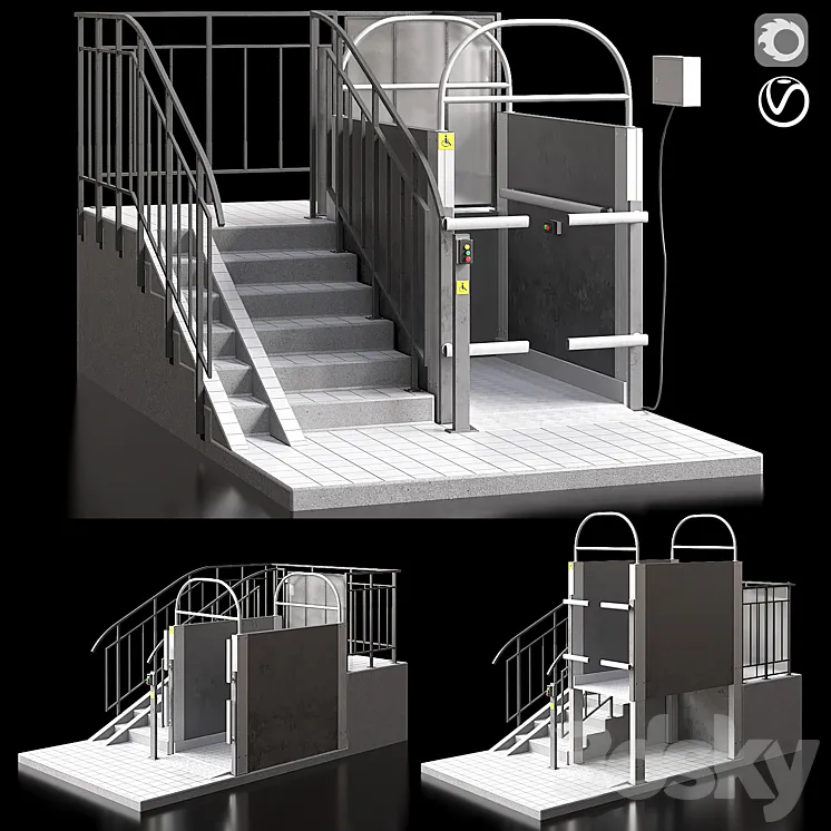 Lift for the disabled 3DS Max Model