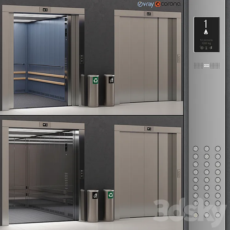 Lift Kone TRANSYS (KDS 300) 3DS Max