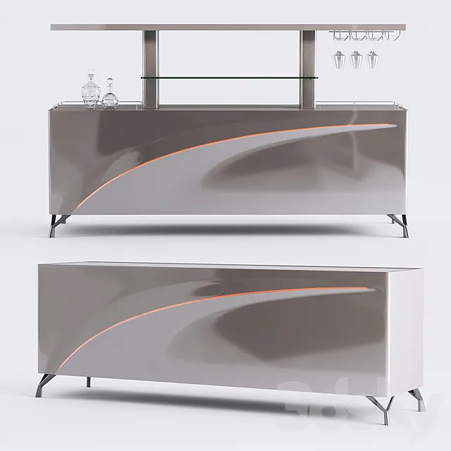 LIFT SIDEBOARD BAR 3DS Max Model