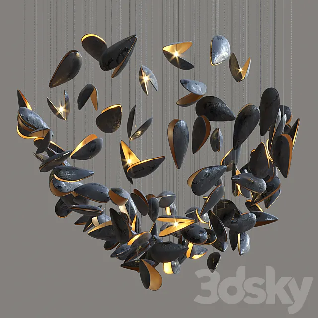 Light composition Vargov Design – Mussel 3DS Max Model