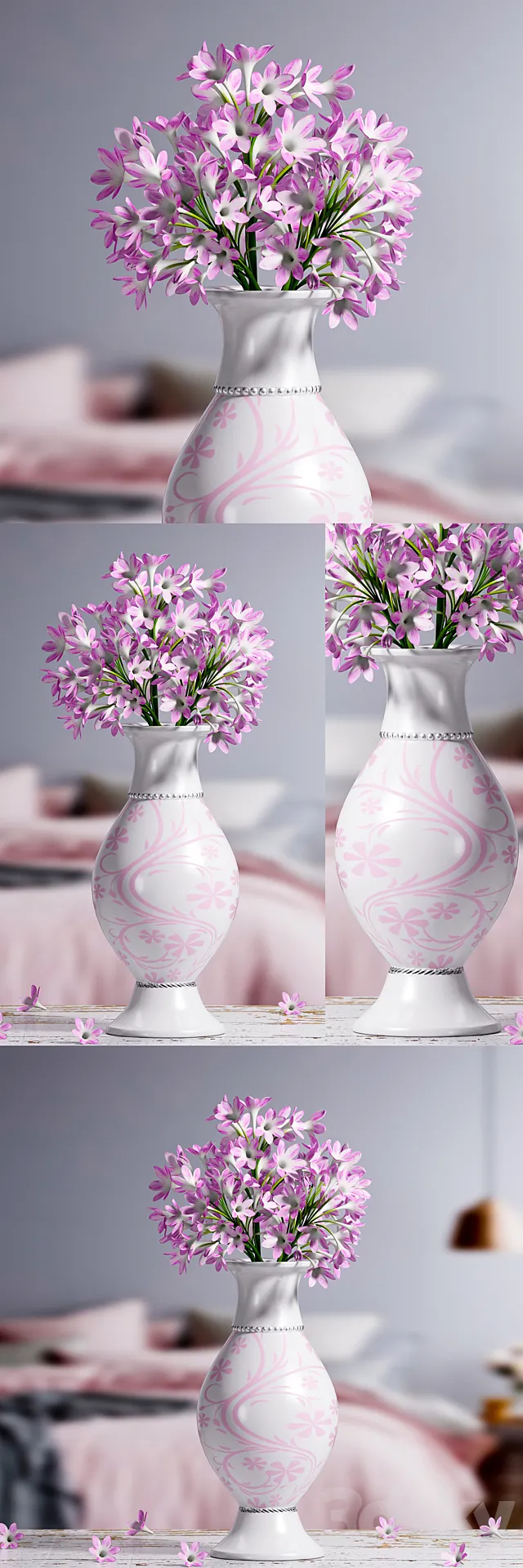 Light pink flower vase 3ds Max