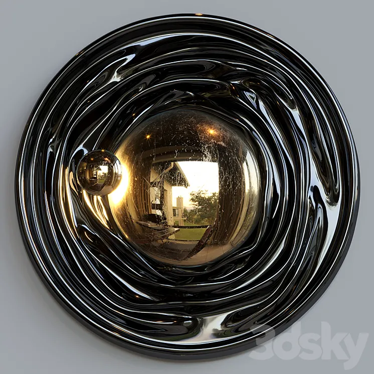 Light sculpture Vargov Design – Black gold (wall) 3DS Max Model