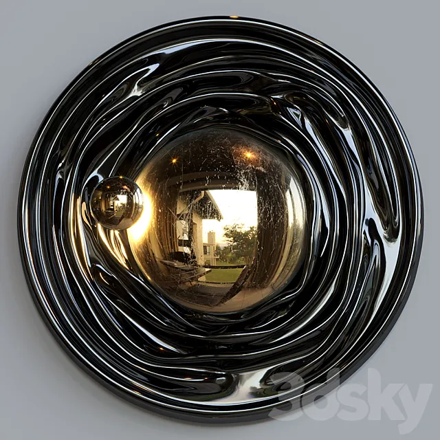 Light sculpture Vargov Design – Black gold (wall) 3DSMax File