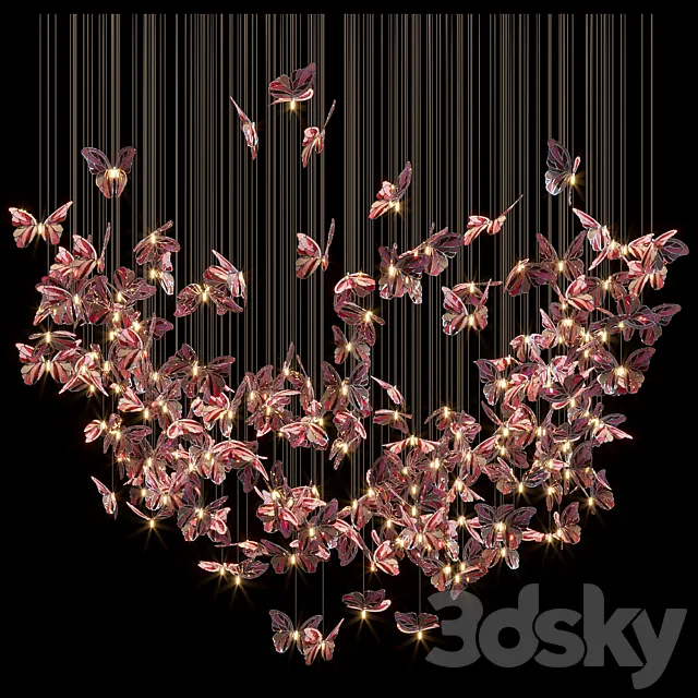 Light stained glass Vargov Design – Butterfly 3DSMax File