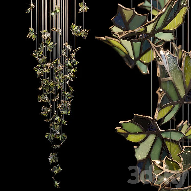 Light stained glass Vargov Design – Green 3DS Max